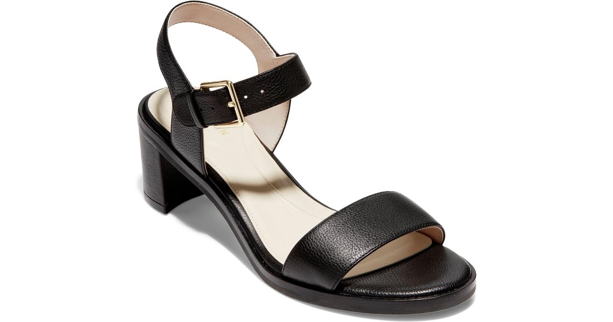  Cole  Haan  Grand Ambition Anette Sandal  in Black Leather 
