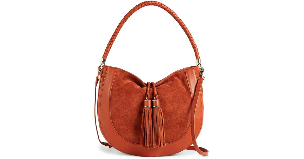 Ted Baker Parcia Large Leather Hobo Bag In Brown-tan At Nordstrom Rack in  Red | Lyst