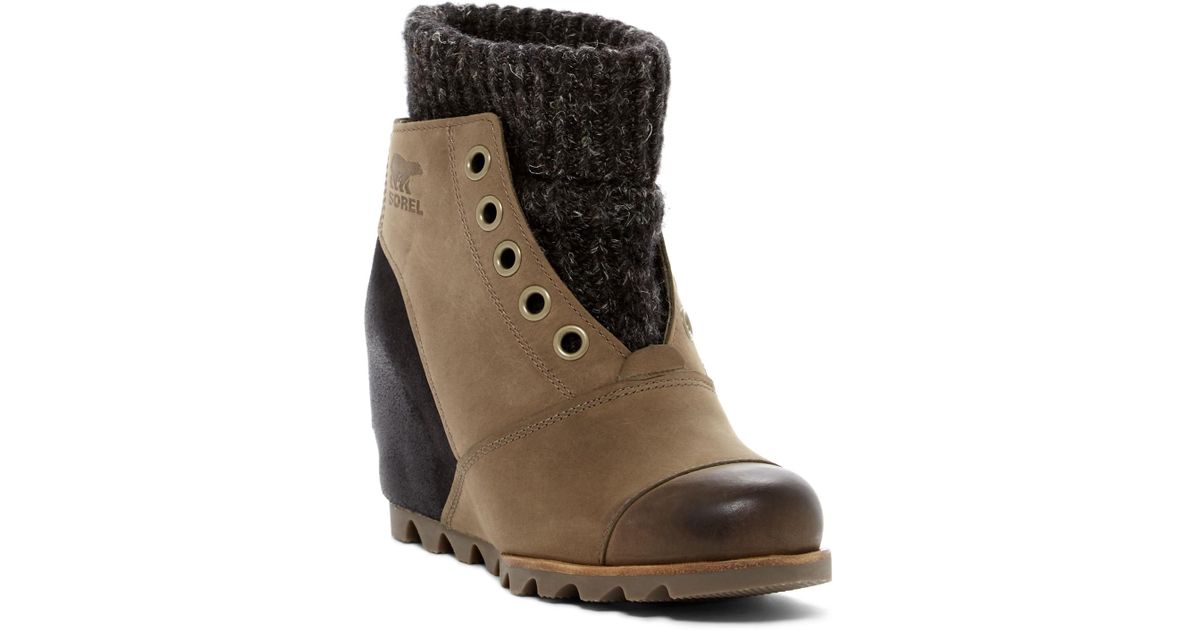 sorel sweater wedge boot