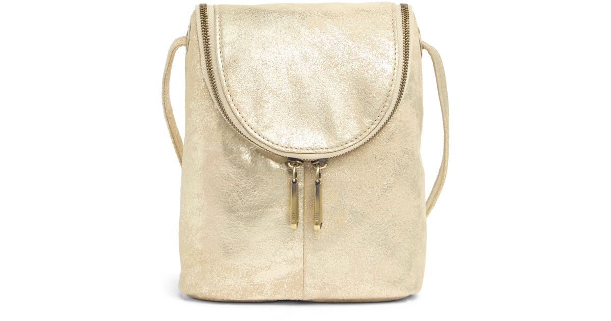 Hobo International Fern Leather Crossbody Bag In Gold Metallic At