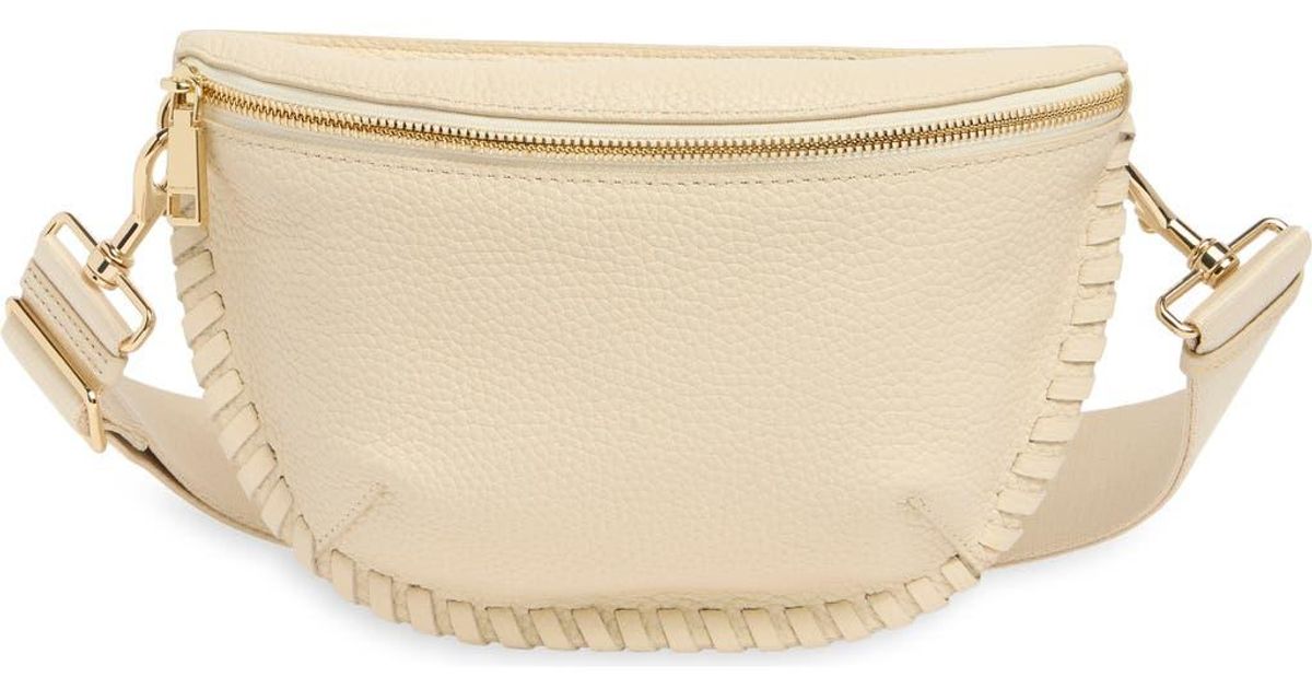 Rebecca Minkoff Whipstitched Leather Edge Double-Buckle Belt REBECCA BELT – FREDA SALVADOR main image 3