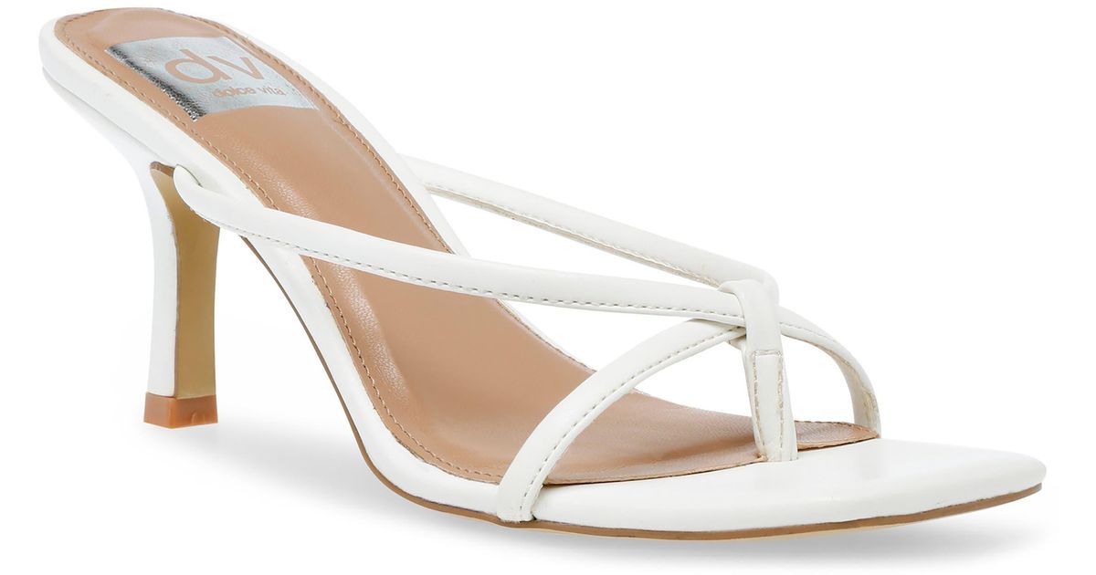 DV by Dolce Vita Thong Heel In White At Nordstrom Rack | Lyst