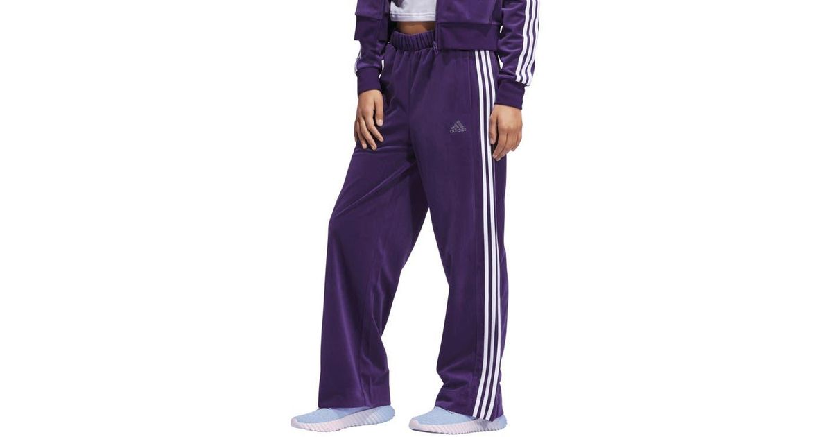 adidas Y2K Glam 3-Stripes Knit Pants in Blue | Lyst
