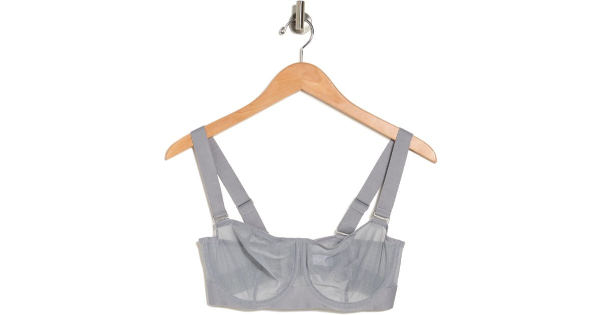 DKNY Sheer Convertible Strapless Bra In Alum Lurx/alum Dk At Nordstrom