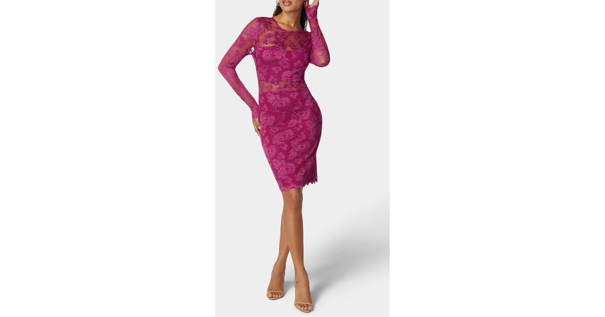 open lace back dress Lace Dusty Pink Mini Dress main image 1
