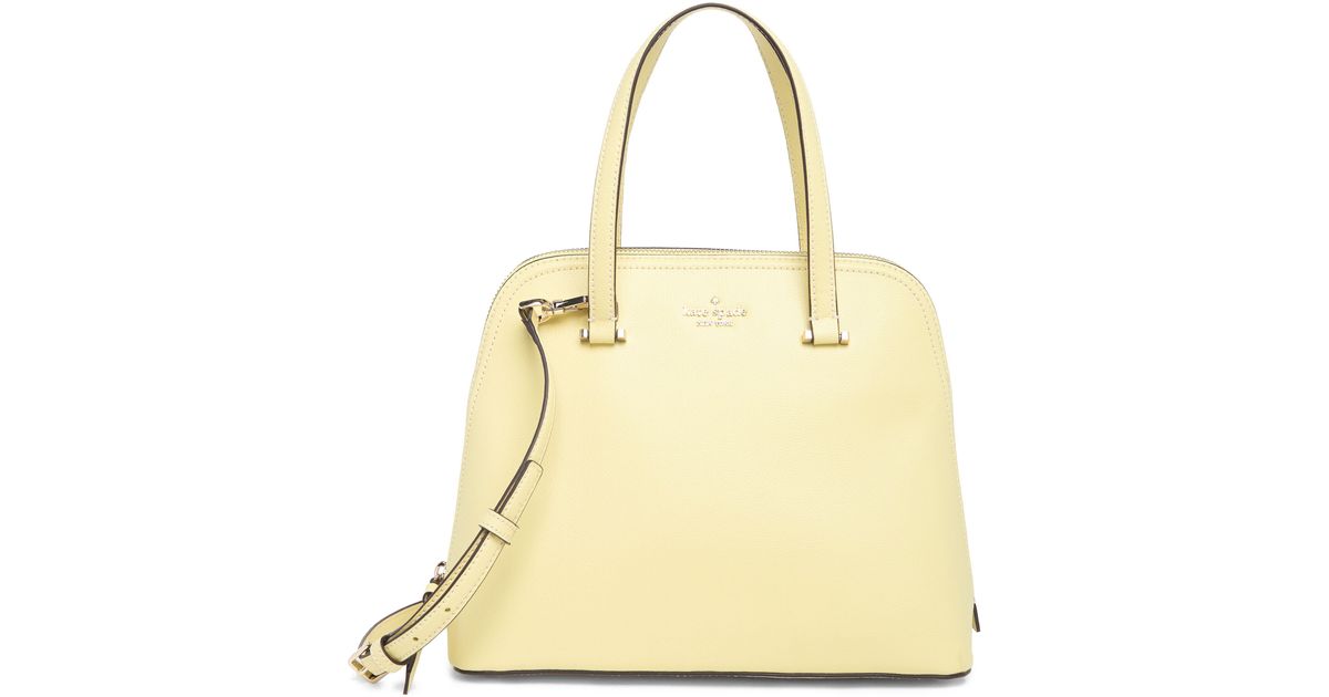 Kate Spade Leather Patterson Medium Drive Dome Satchel in Natural Lyst