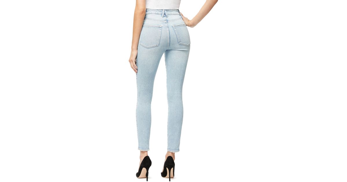 GOOD AMERICAN Denim Good Curve High Waist Front Yoke Detail Ankle