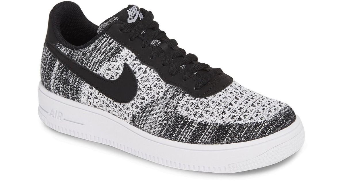 Nike Rubber Air Force 1 Flyknit 2.0 Trainers in Black for Men | Lyst
