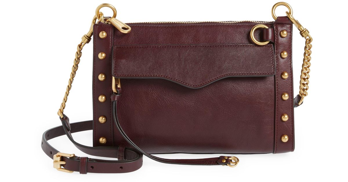 Rebecca Minkoff M.a.b. Leather Bag In Malbec At Nordstrom Rack in