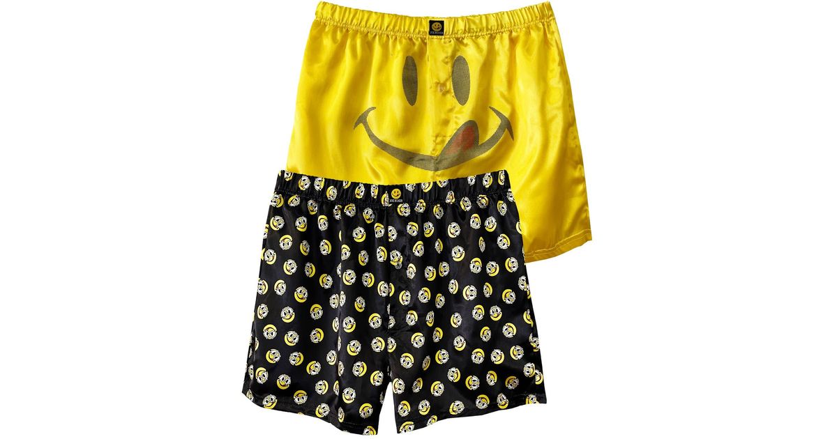 Joe Boxer Satin Boxers in Yellow for Men Lyst