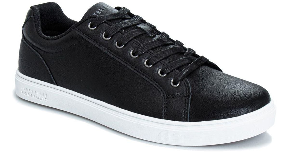 Perry Ellis Low Top Sneaker in Black for Men Lyst