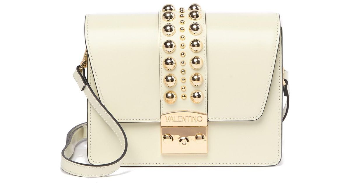 valentino by mario valentino studded leather crossbody bag