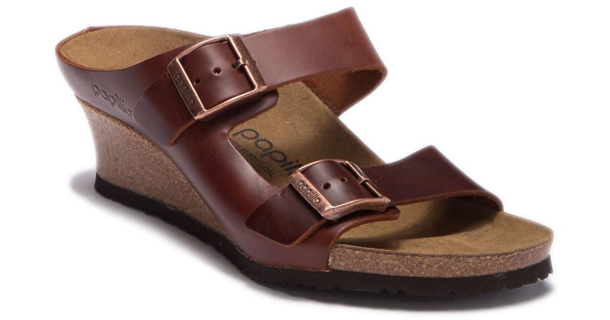 Birkenstock Leather Emina Wedge Sandal - Discontinued in Purple - Lyst