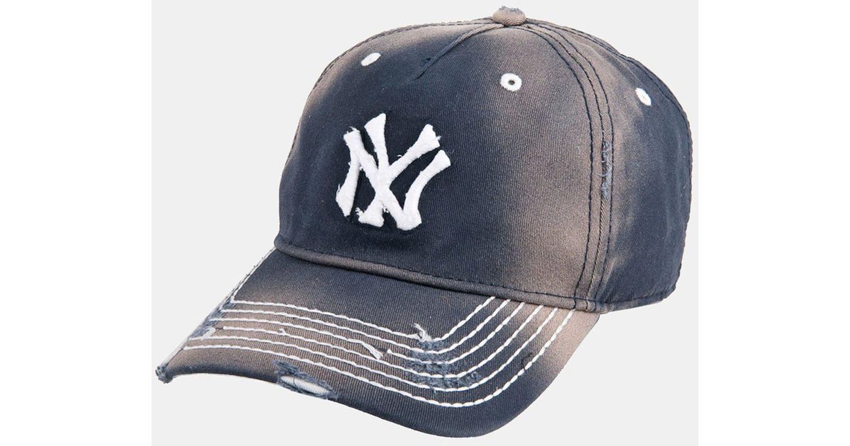 American Needle New York Yankees Distressed Cap in Blue for Men | Lyst