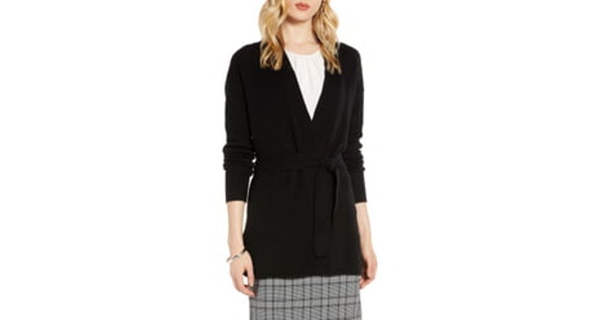 halogen tie waist cardigan