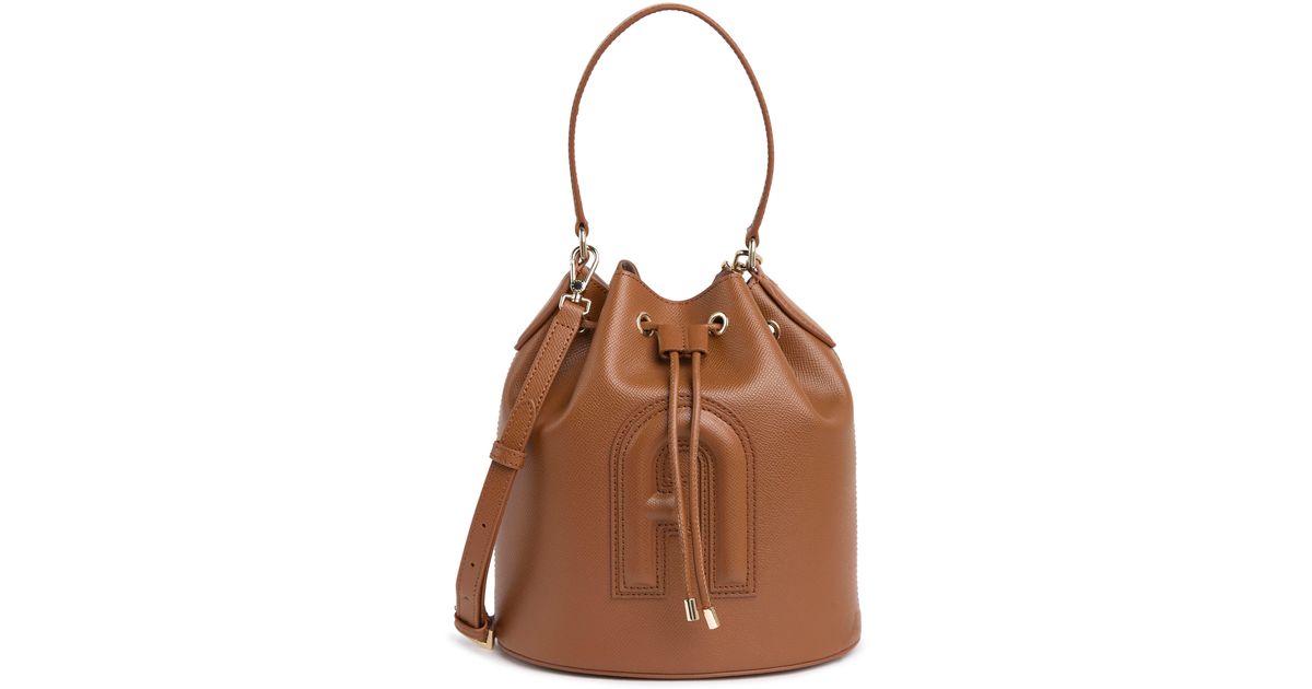 Furla Clio Drawstring Leather Bucket Bag In Cognac H At Nordstrom Rack in  Brown | Lyst