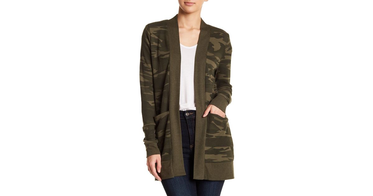 sweet romeo thermal pocket cardigan