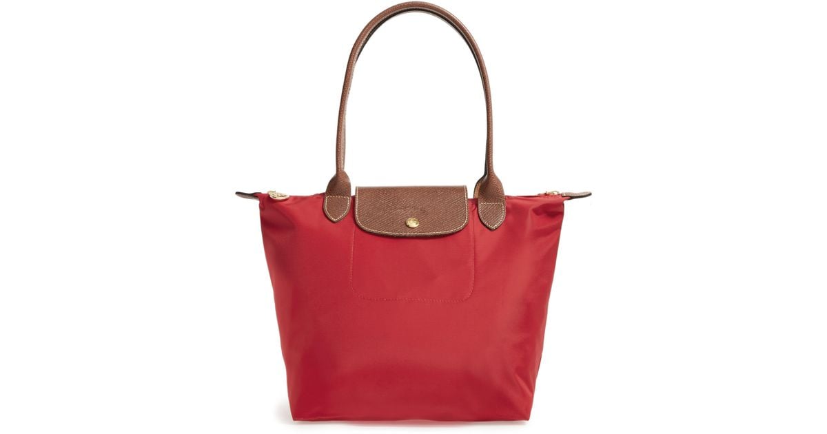 Longchamp Small Le Pliage Nylon Shoulder Tote In Deep Red At Nordstrom Rack  | Lyst