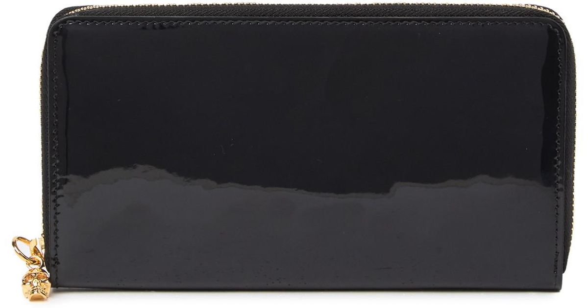 alexander mcqueen patent leather wallet
