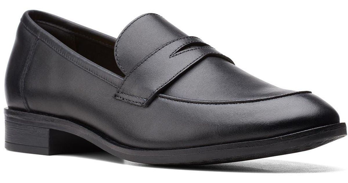 clarks trish strap black leather