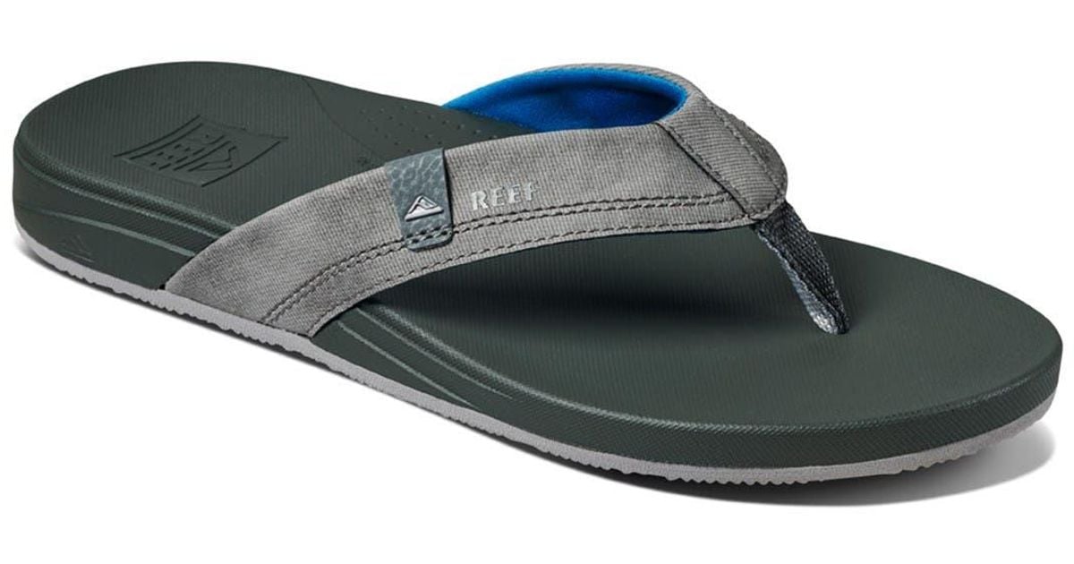 Reef Synthetic Cushion Spring Flip Flop In Grey/blue At Nordstrom Rack