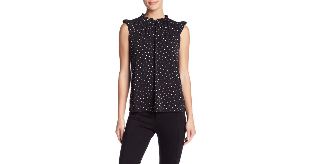 adrianna papell polka dot top