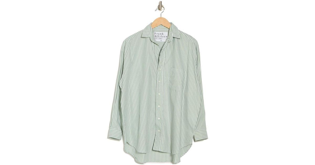 Frank & Eileen Shirley Stripe Oversize Button-Up Shirt in