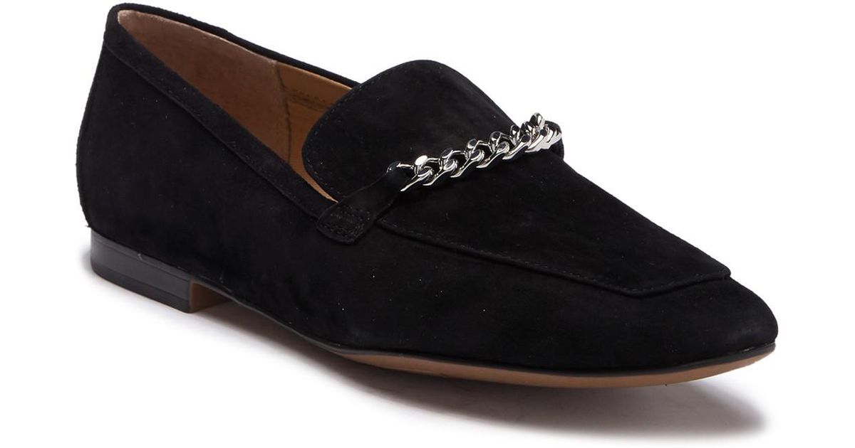 franco sarto dana suede chain loafer