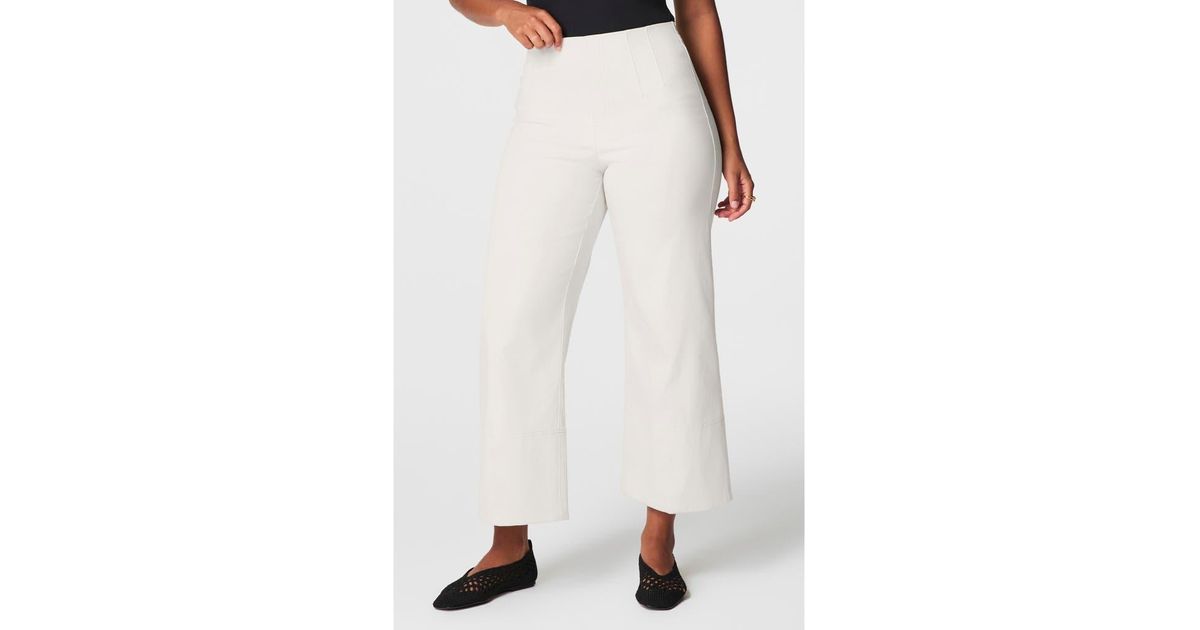 Spanx Zero Wide Leg Crop Pants in White Lyst