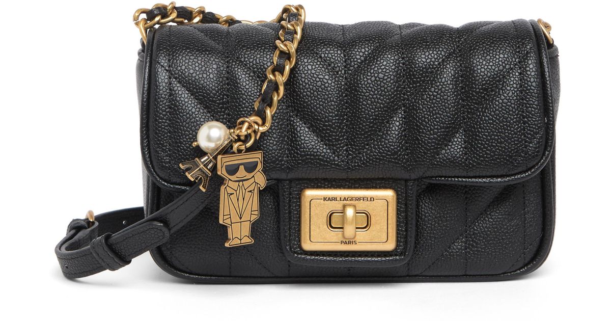 Karl Lagerfeld Agyness Crossbody Bag in Gray Lyst