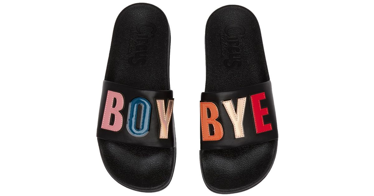 Circus by Sam Edelman Flynn boy Bye Slide Sandal in Black Lyst