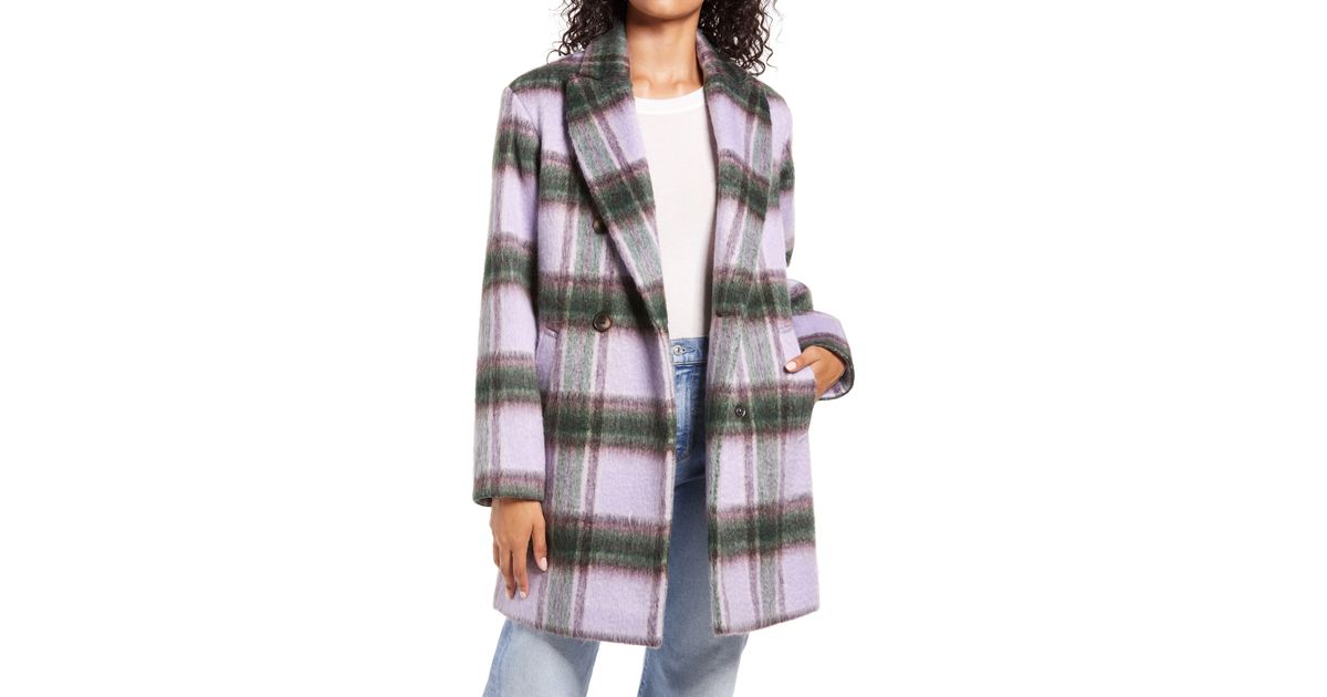 halogen plaid coat