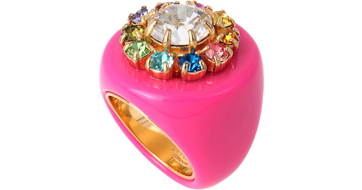 Kurt Geiger Resin Statement Ring In Rainbow Multi At Nordstrom Rack in