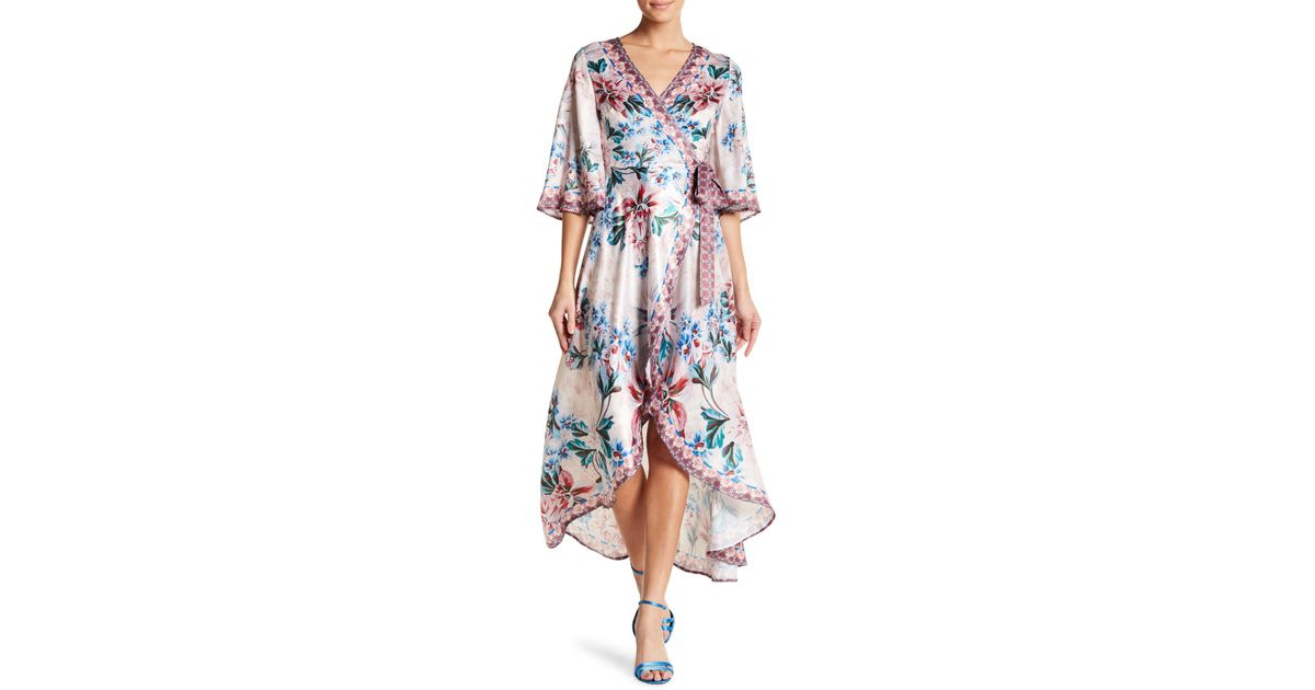 jealous tomato floral wrap dress