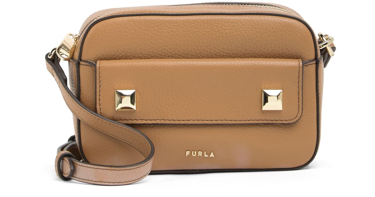 Furla Afrodite Mini Camera Crossbody Bag In Caramello F At Nordstrom