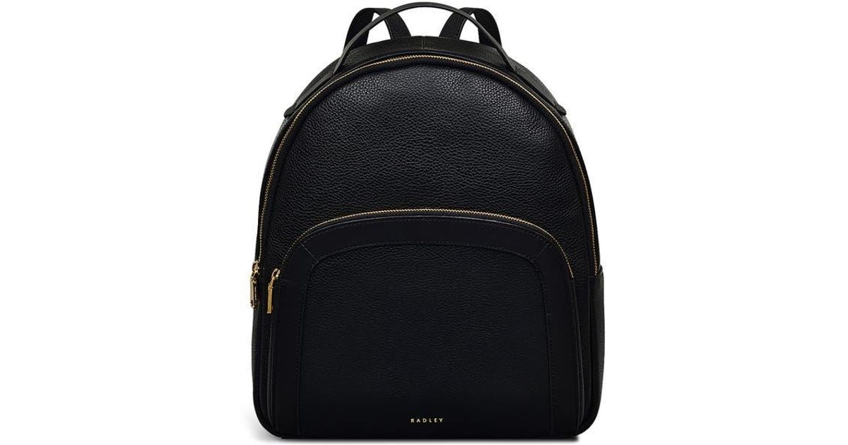 Radley Merchant Hall Medium Leather Backpack in Black | Lyst