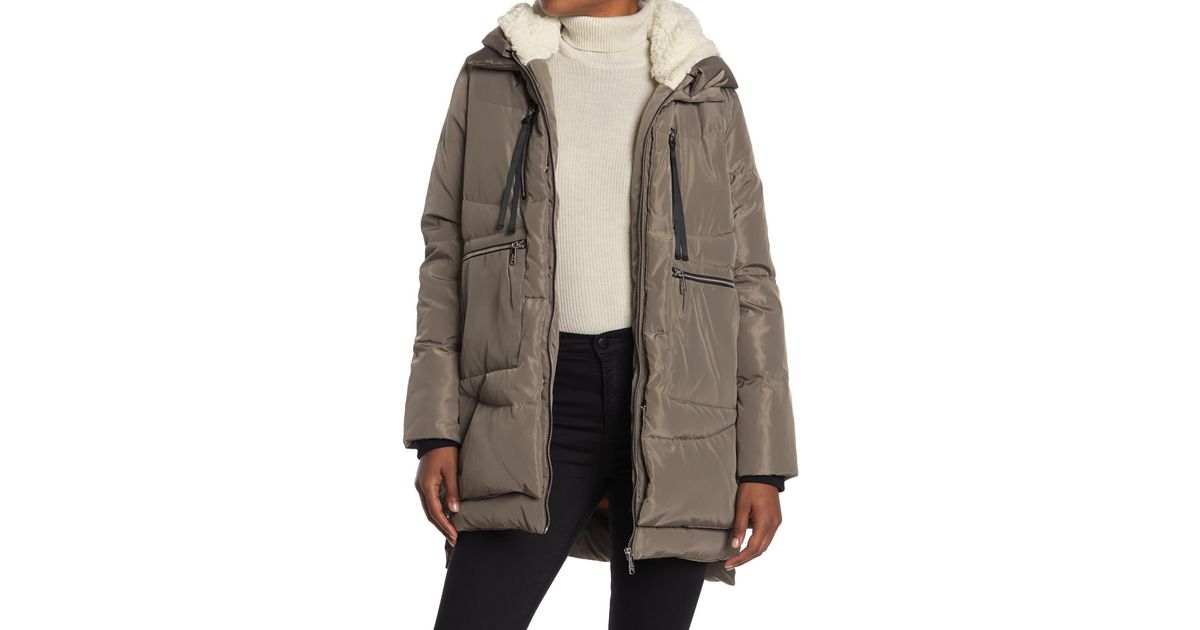 sam edelman faux fur hooded full zip parka