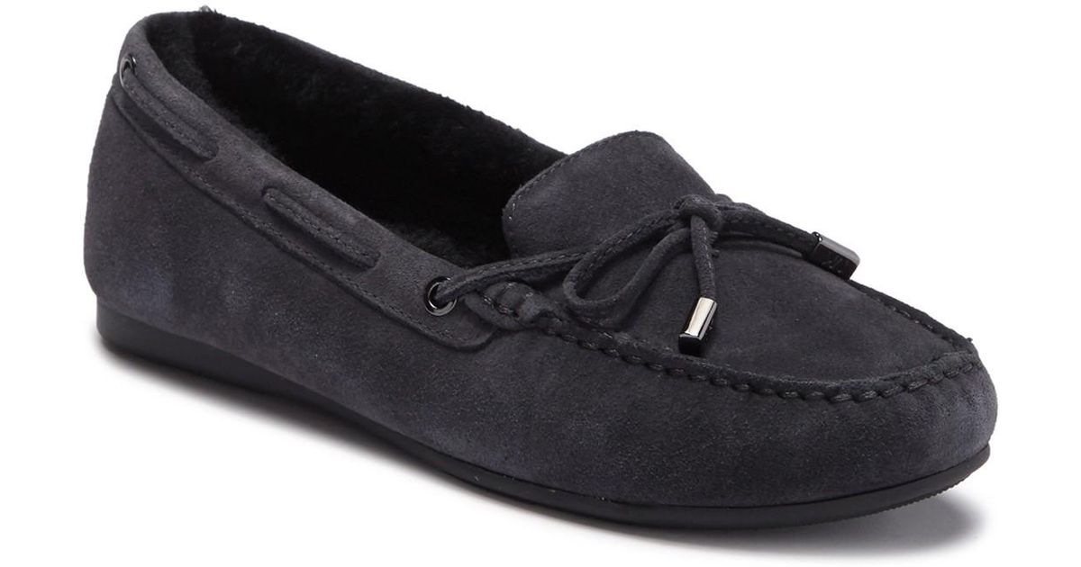 michael kors sutton shearling lined moccasins
