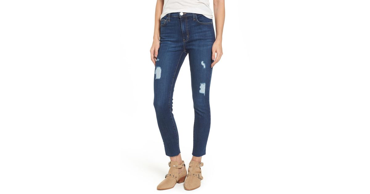 Stiletto High Waist Ankle Skinny Jeans 