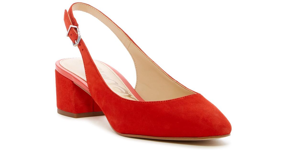 sam edelman lorene suede slingback pump