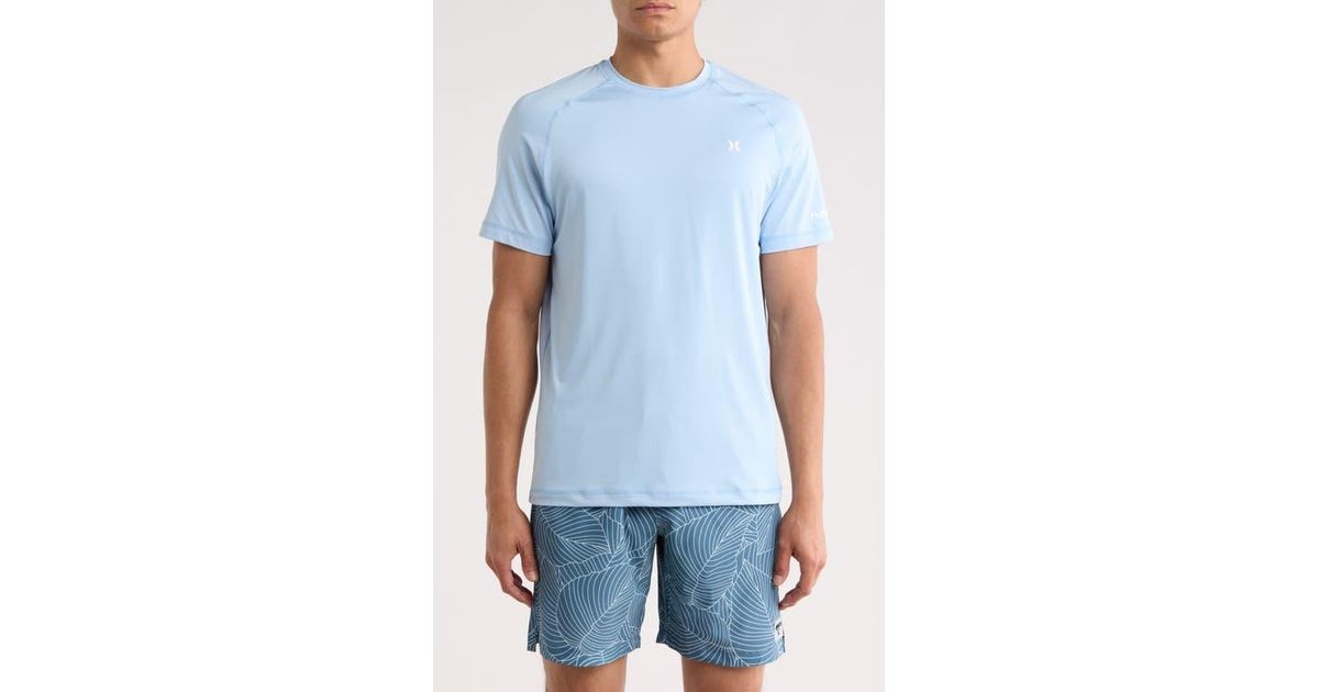 Hurley Icon Logo Upf 50+ Rashguard T-Shirt in Blue for Men | Lyst