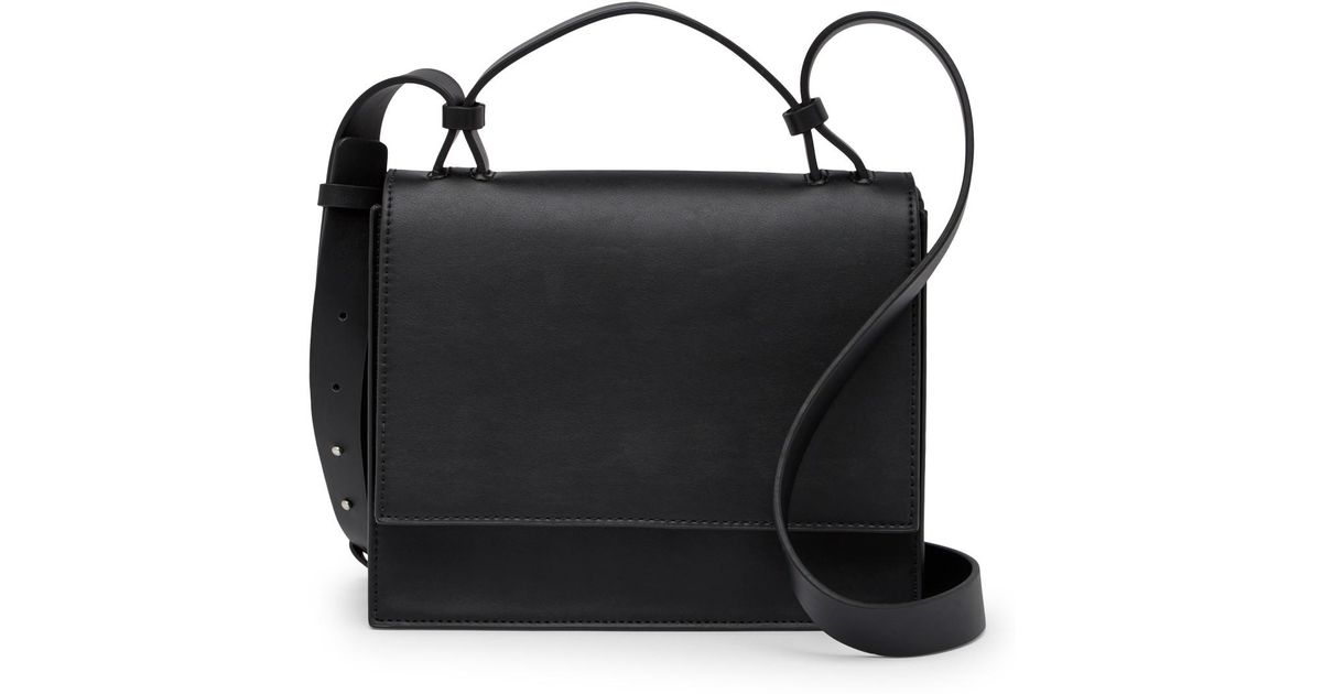 Lyst French Connection Asher Faux Leather Crossbody Bag In Black
