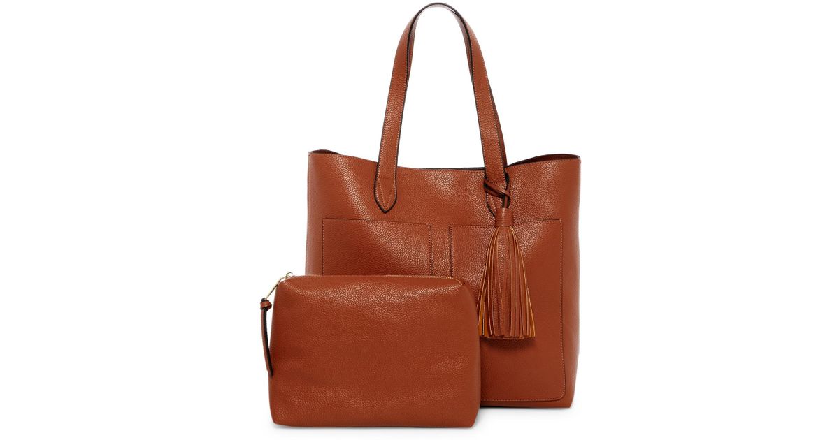 Lyst Steve Madden Lou Pocket Tote In Brown