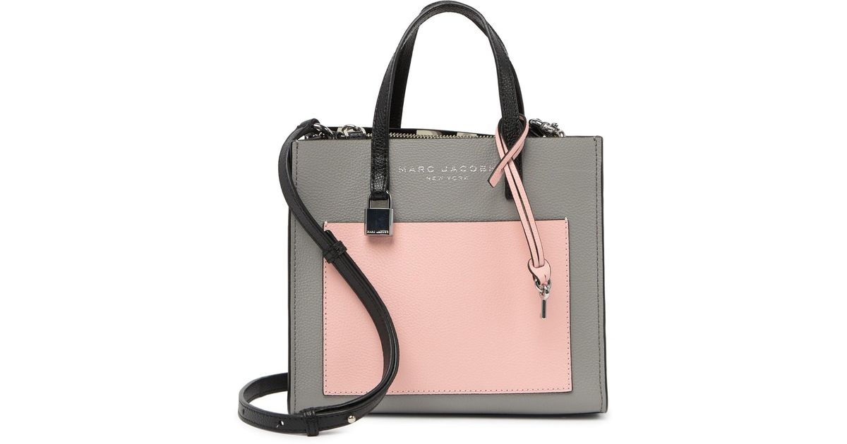 Marc Jacobs Black Mini Grind Colorblock Leather Tote Bag Marc Jacobs Black Mini Grind Colorblock Leather Tote Bag