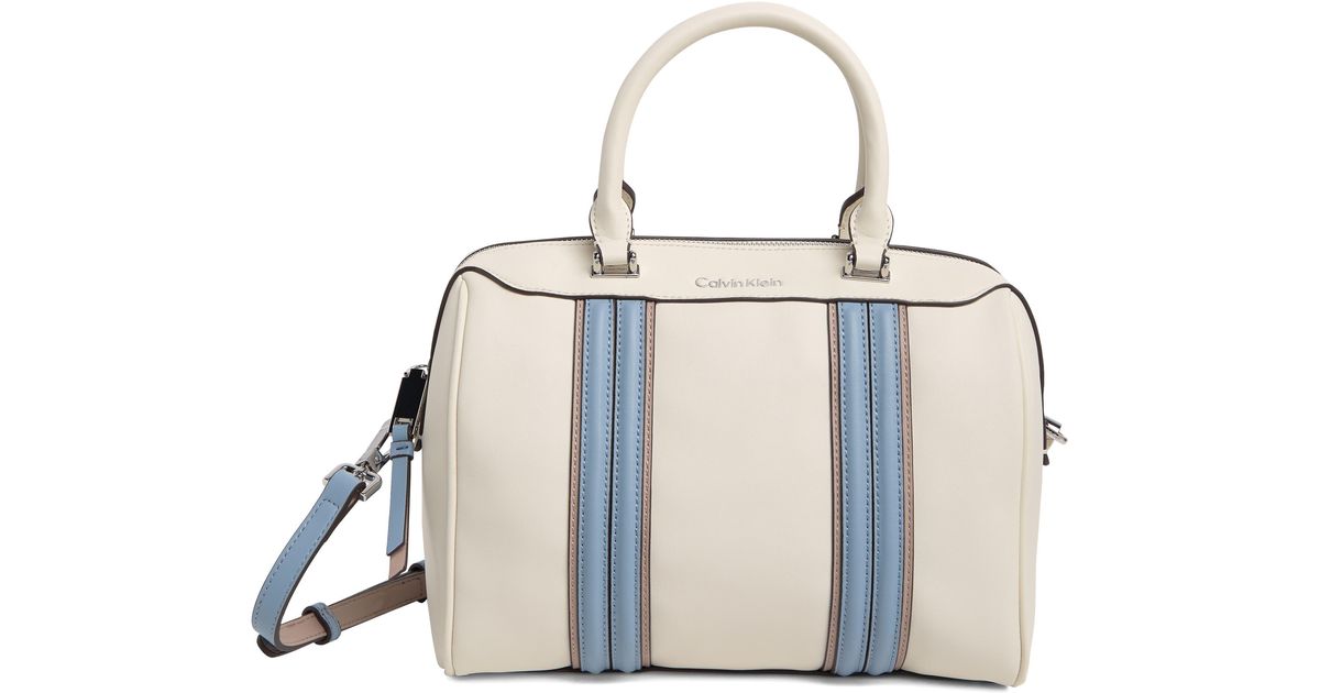 Calvin Klein Blake Convertible Satchel Bag in Natural Lyst