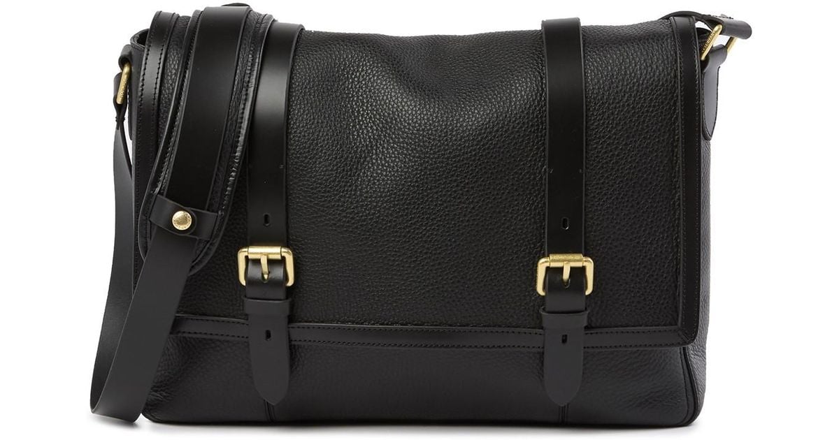 Cole Haan Brayton Leather Messenger Bag in Black for Men Lyst