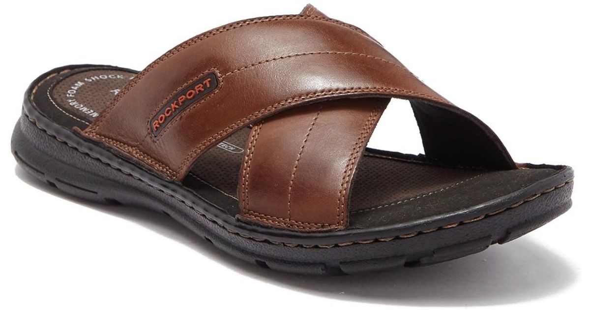 rockport men's darwyn xband slide sandal