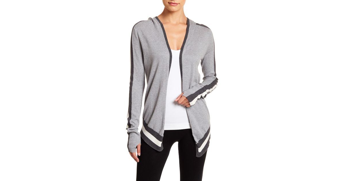 hooded wrap cardigan