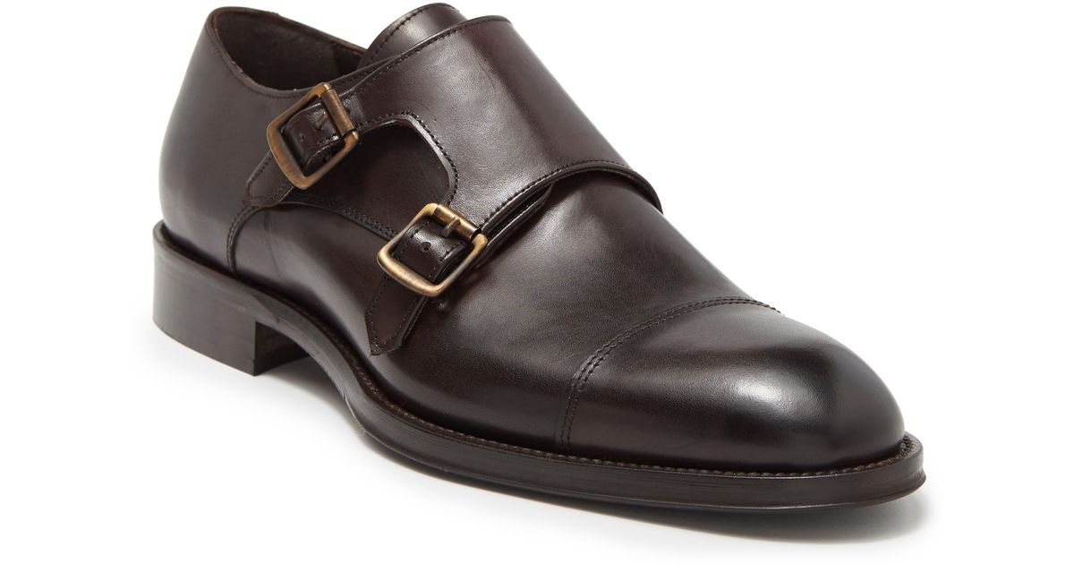 Bruno Magli Carl Double Monk Strap Shoe in Brown for Men | Lyst
