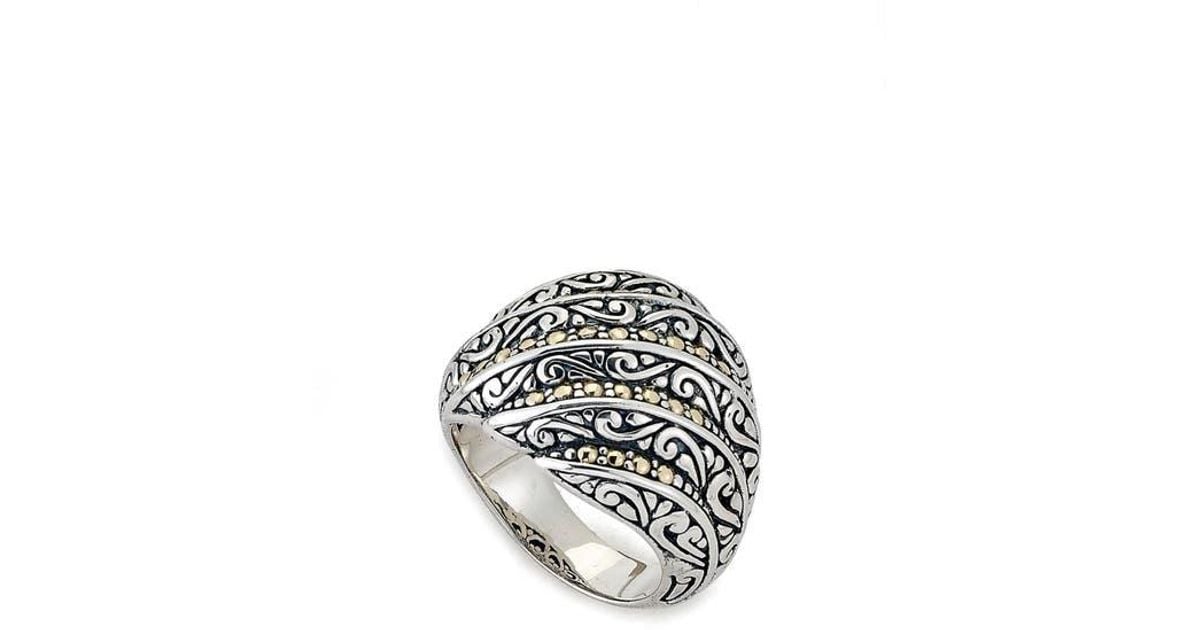 Samuel B. Balinese Filigree Two-Tone Ring | Lyst